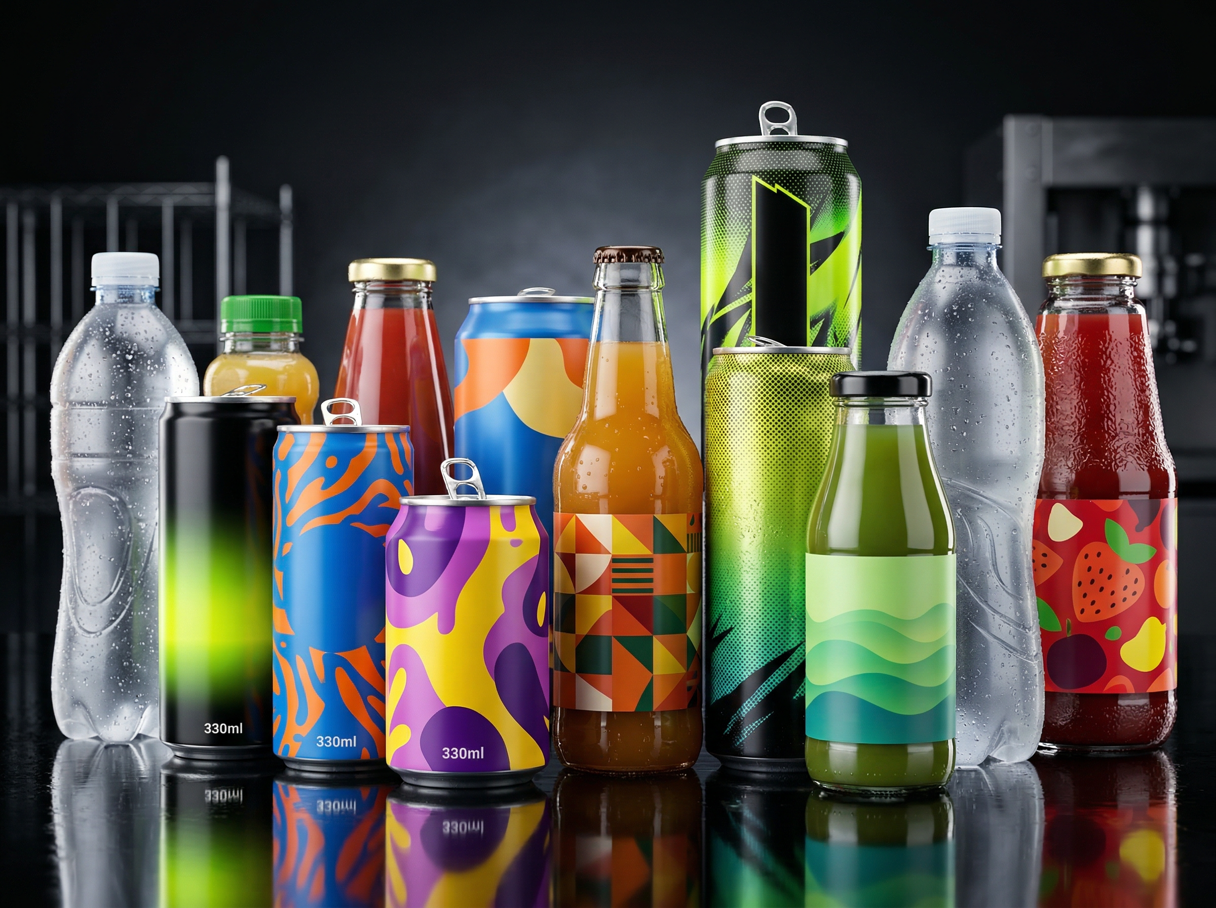 GET manufactured beverage products including energy drinks, juices, and water